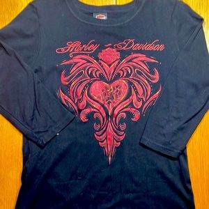 Harley 3/4 length shirt